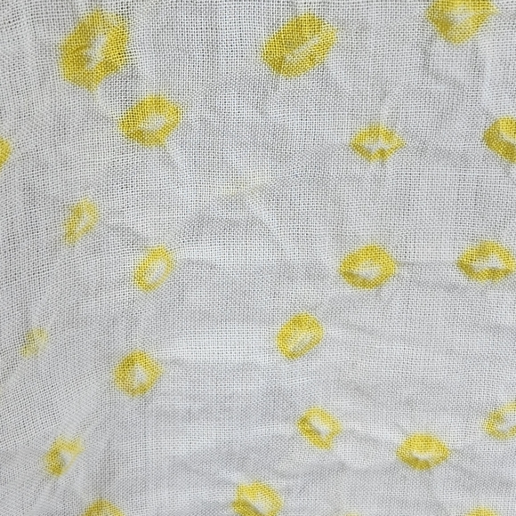 Antik Batik White & Yellow Spaghetti Strap Ruffle Tier Top Size Medium / 40 - Picture 3 of 12